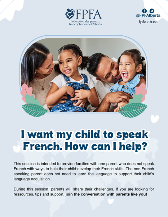 I want my child to speak French I want my child to speak French